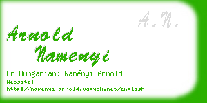 arnold namenyi business card